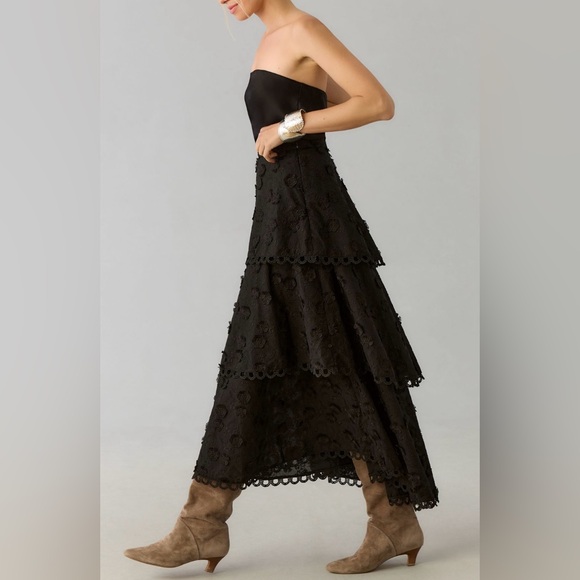 Farm Rio 3D Flower Tiered Midi Skirt - Picture 3 of 12